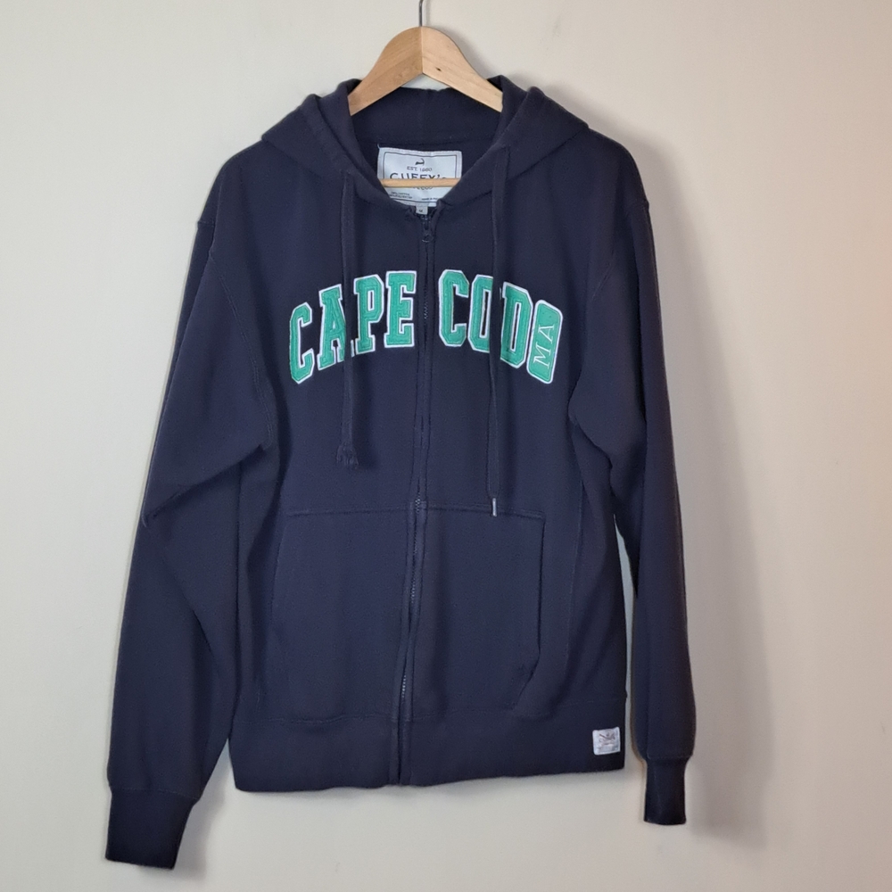 Womens Zip Up Cape Cod Hoodie Navy Blue Size M